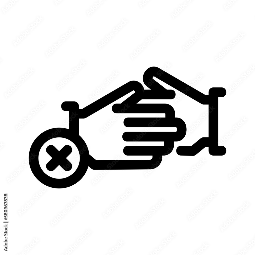 no handshake icon or logo isolated sign symbol vector illustration - high quality black style vector icons
no handshake icon or logo isolated sign symbol vector illustration - high quality black style vector icons