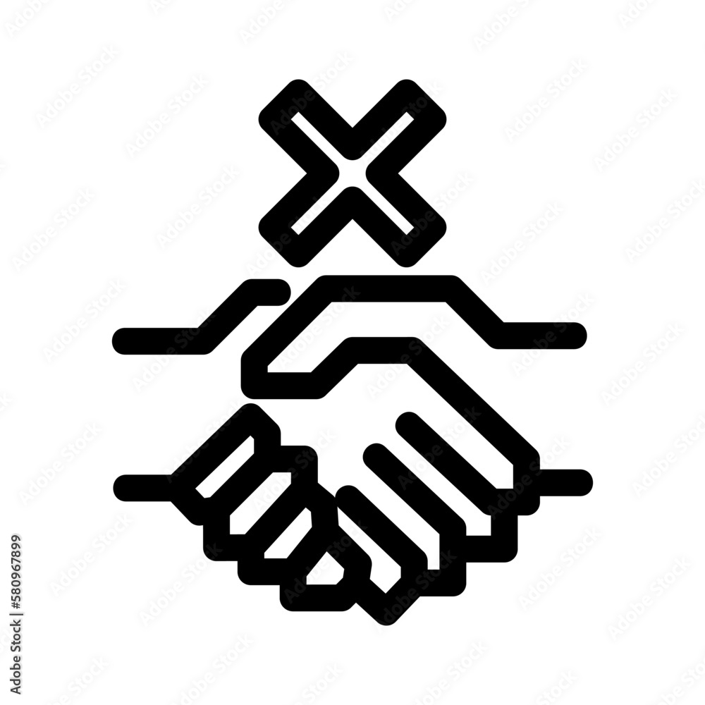 no handshake icon or logo isolated sign symbol vector illustration - high quality black style vector icons
no handshake icon or logo isolated sign symbol vector illustration - high quality black style vector icons