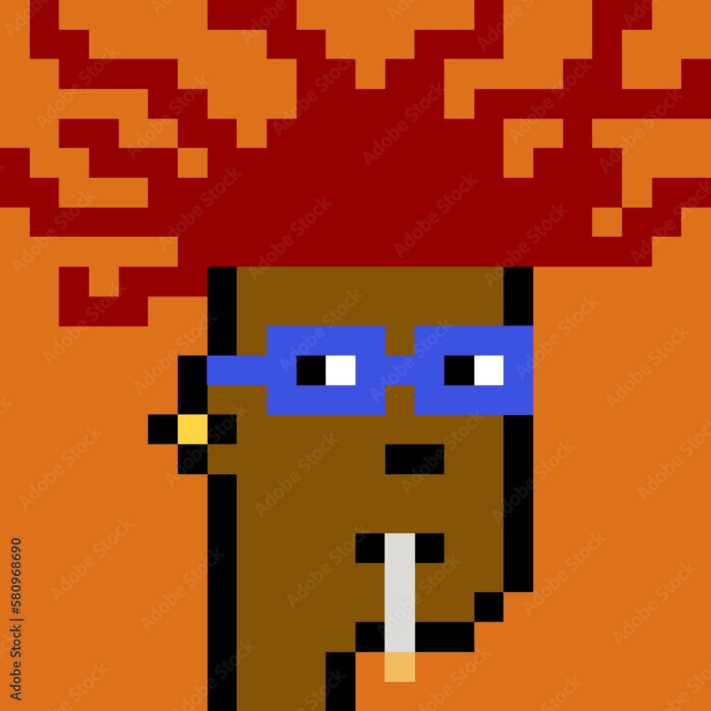 Naklejka premium Pixelated people avatar