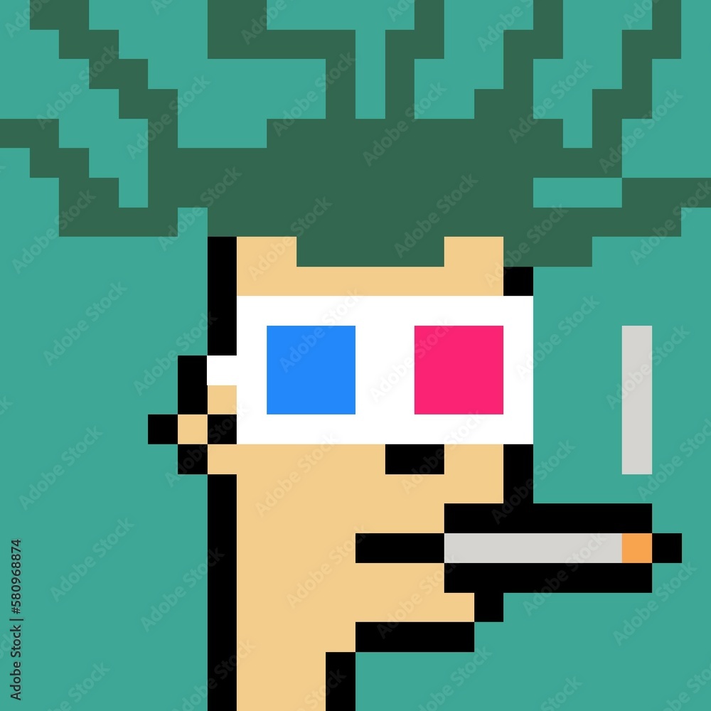 Pixelated people avatar
