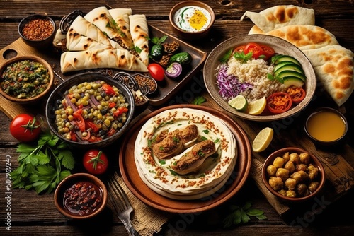 Arab or Middle Eastern cuisine, as well as a variety of meze. Generative AI