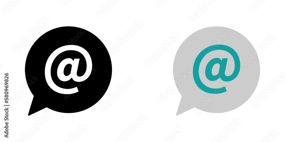 Mentions vector icons set