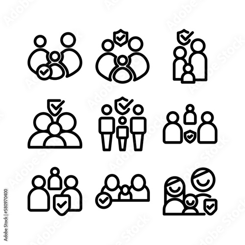 family safety icon or logo isolated sign symbol vector illustration - high quality black style vector icons 