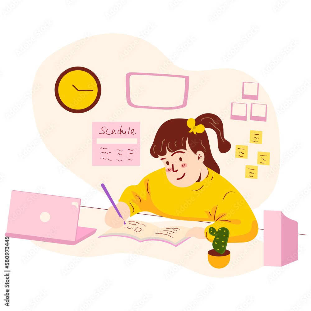 Study Scene Illustration 05 Study Scene Illustration 05