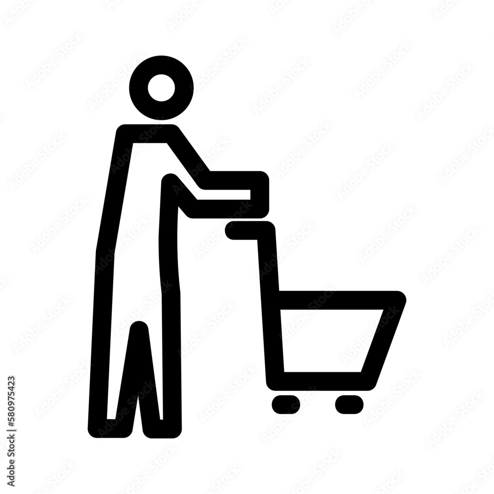 shopping icon or logo isolated sign symbol vector illustration - high quality black style vector icons
