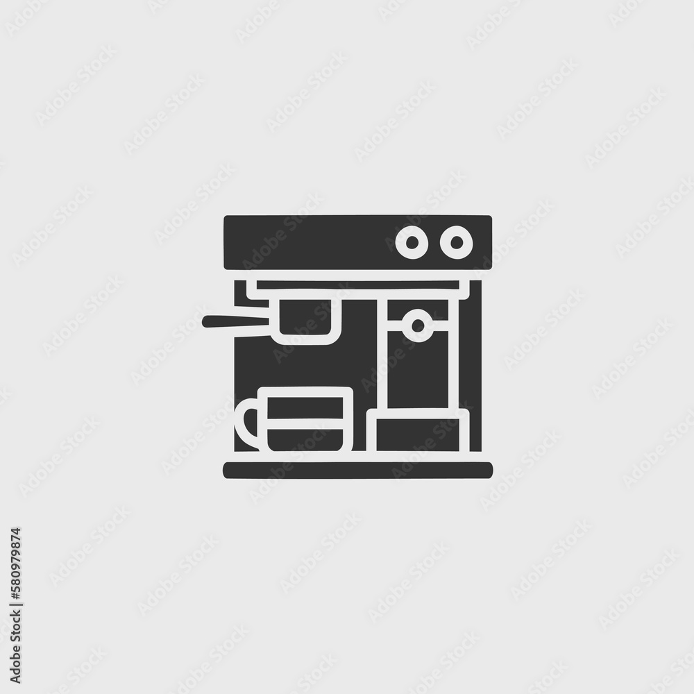 coffee brewer vectior icon illusttation coffee brewer vectior icon illusttation