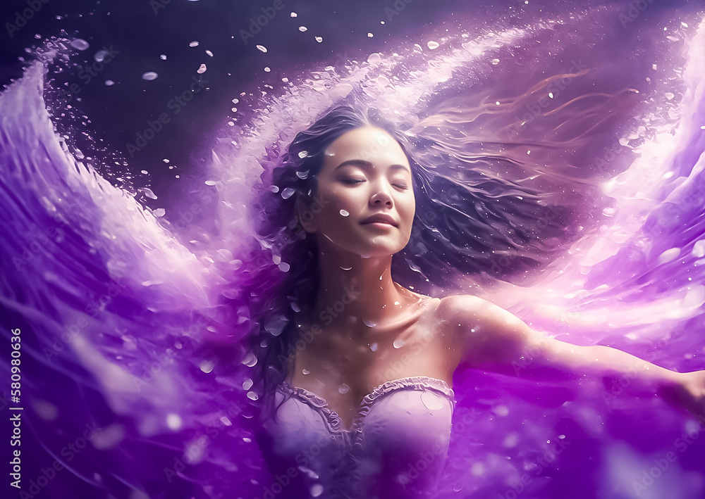Asian girl angel is believed to have supernatural powers, healing, protection, guidance. The image conjures up notions of serenity, wisdom. created with generative AI technology Asian girl angel is believed to have supernatural powers, healing, protection, guidance. The image conjures up notions of serenity, wisdom. created with generative AI technology