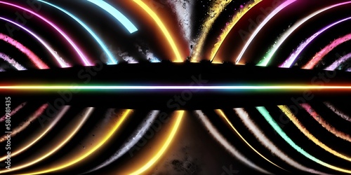 Wallpaper Mural Digital painting in 3d neon tone. Ai generative technology, kiakiaa style. vr ready. abstract background, 3d illustration Torontodigital.ca