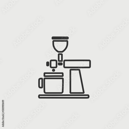 coffee brewer vectior icon illusttation