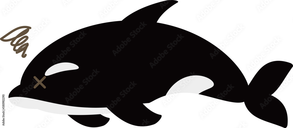 Obraz premium ゆるかわなシャチ 失敗