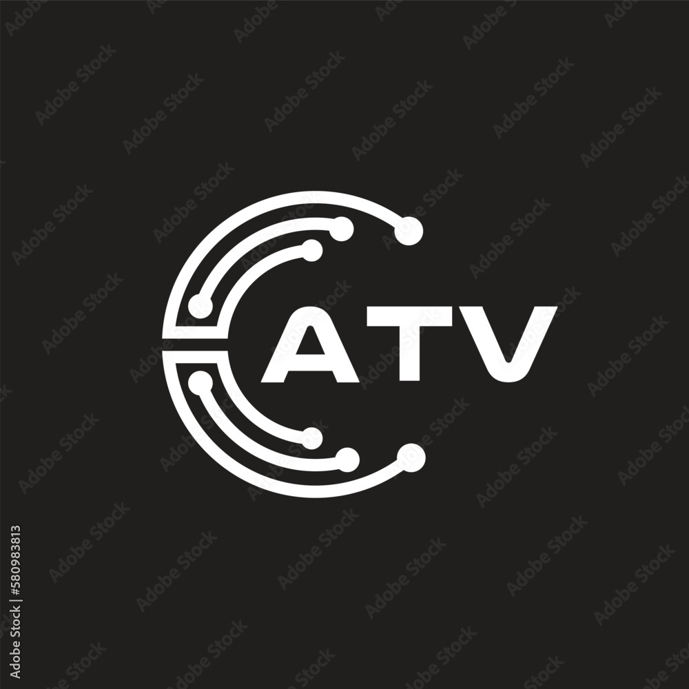 ATV letter logo design on black background. ATV creative initials letter logo concept. ATV letter design.
ATV letter logo design on black background. ATV creative initials letter logo concept. ATV letter design.