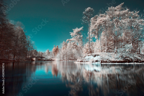 Tilburg, Infrarood, Wandelbos, 590Nm, Infrared photo