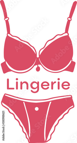 Lingerie logo or women's underwear Silhouette 