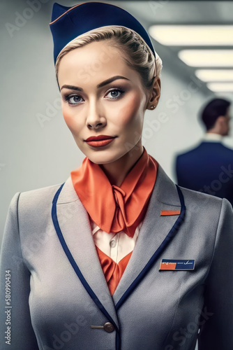 Stewardess portrait photo
