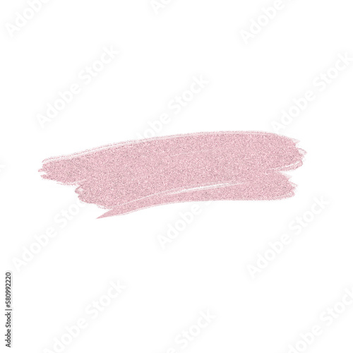 a brush of pink glitter paint