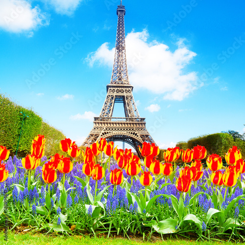Eiffel Tower at spring, France