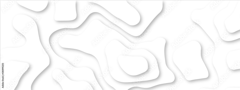 Abstract wavy line 3d paper cut white background. Topographic canyon geometric map relief texture with curved layers and shadow. Abstract realistic papercut decoration textured with wavy layers Abstract wavy line 3d paper cut white background. Topographic canyon geometric map relief texture with curved layers and shadow. Abstract realistic papercut decoration textured with wavy layers