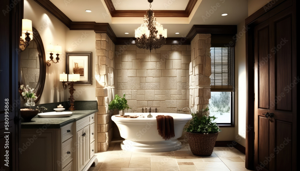 The luxurious bathroom. Generative ai. The luxurious bathroom. Generative ai.