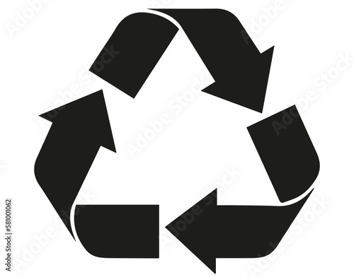 Recycle icon on transparent background