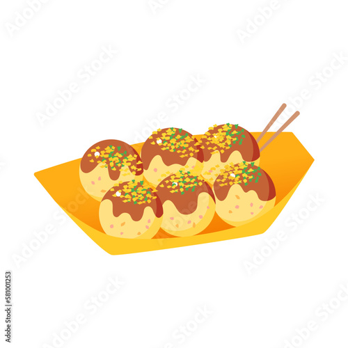 縁日イラスト：たこ焼き.