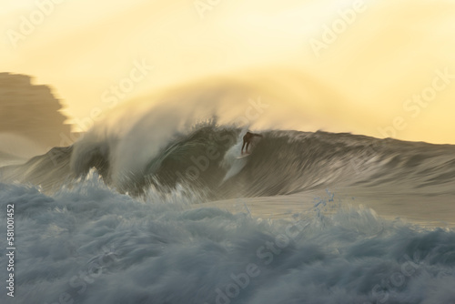 Fototapeta Motion blur photo of a surfer at Bronte Beach, Sydney Australia