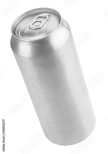 500 ml aluminum beer can isolated on transparent background