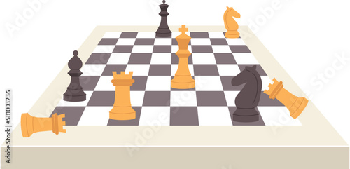 Chessboard flat illustration