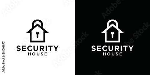 Logo Design Elements Home security icon, home protection, Security Home Lock