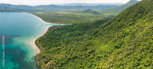 Rainforest meets the reef in the tropical Daintree National Park photo