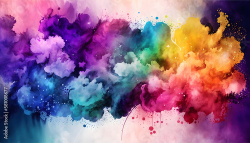 Abstract colorful watercolor background for graphic design