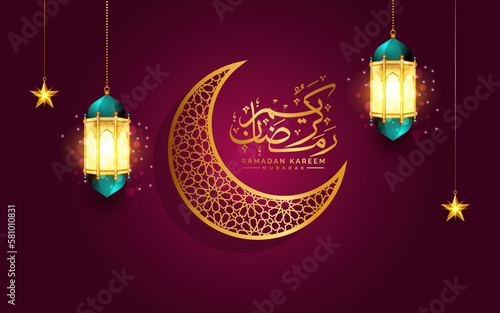 3d golden arabic islamic luxury colorful ramadan lantern eid al fitr adha mubarak ramadhan or ramazan milad un nabi lamp
