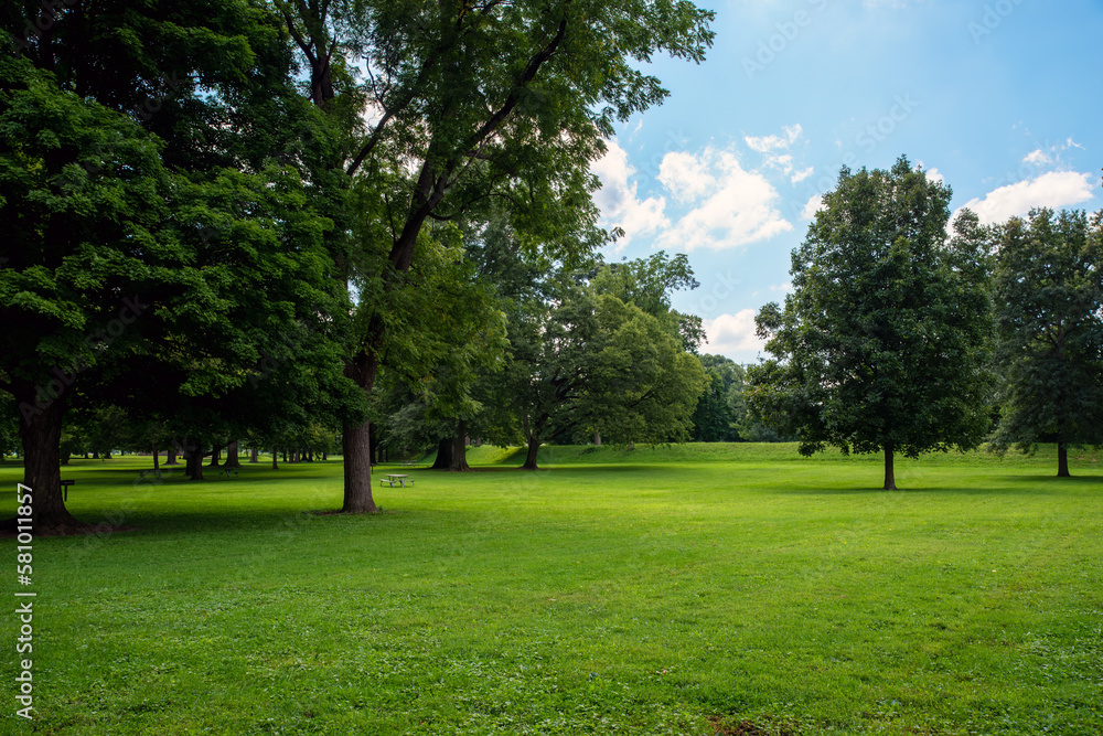 Exterior of Great Circle Mound Native American Newark Earthworks Ohio