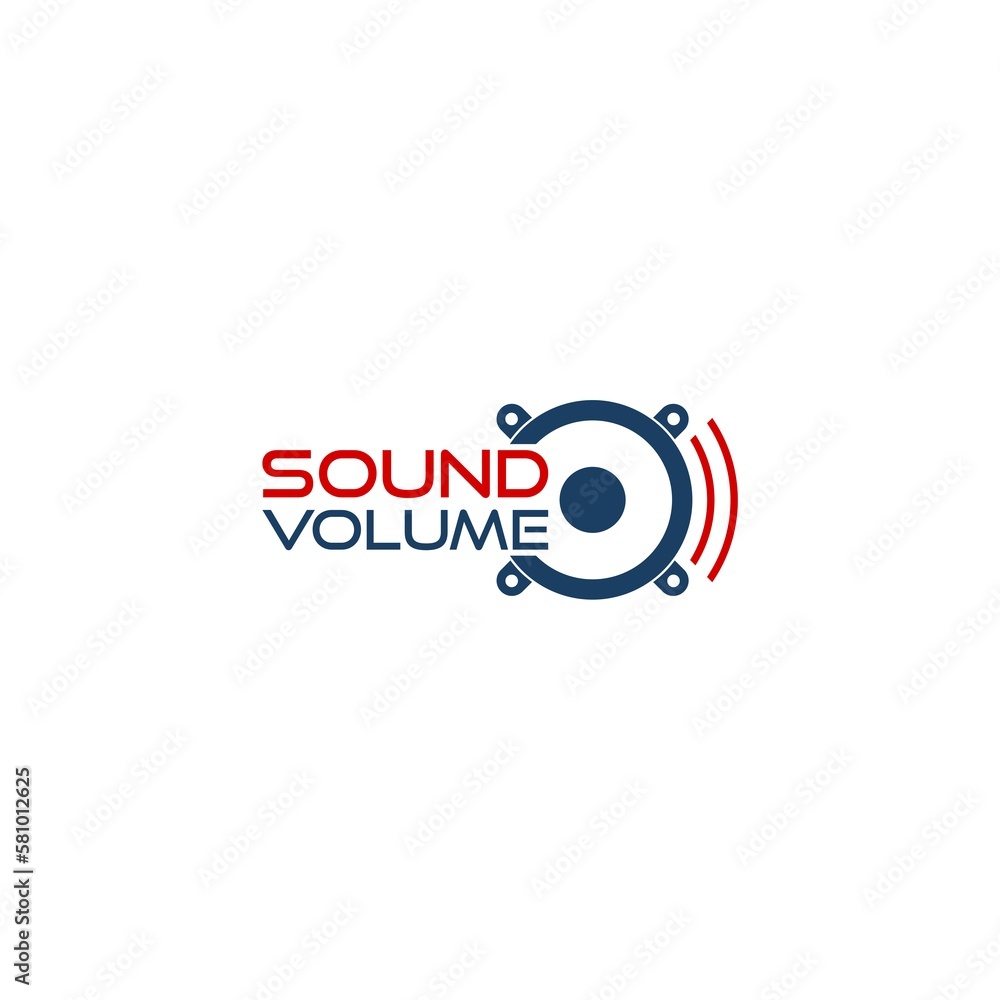 Sound volume logo design. Audio speaker icon isolated on white background Sound volume logo design. Audio speaker icon isolated on white background