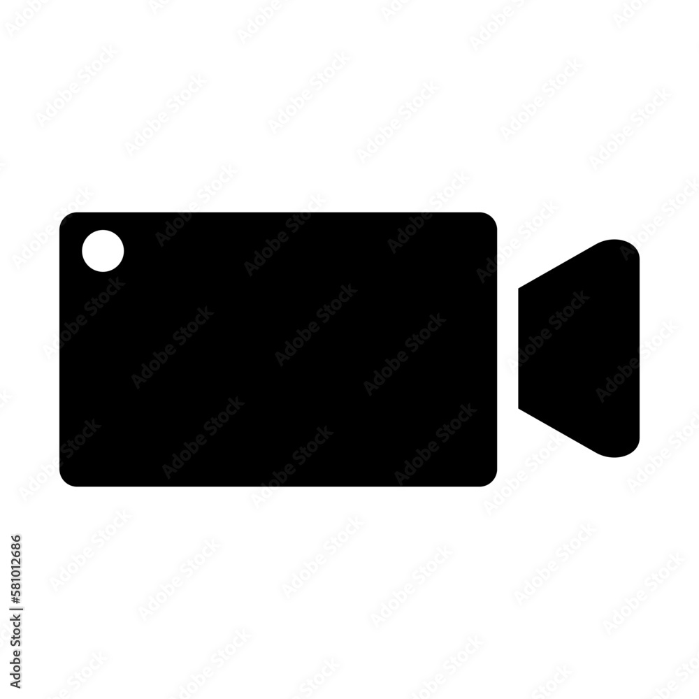 Film camera silhouette icon. Video camera. Recording. Vector. Film camera silhouette icon. Video camera. Recording. Vector.