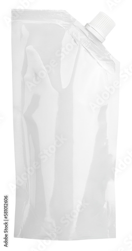 Fotografija Blank spout pouch with cap or doy pack isolated on transparent background