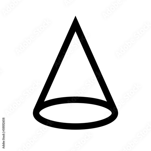 Circular truncated cone icon. Vector.
