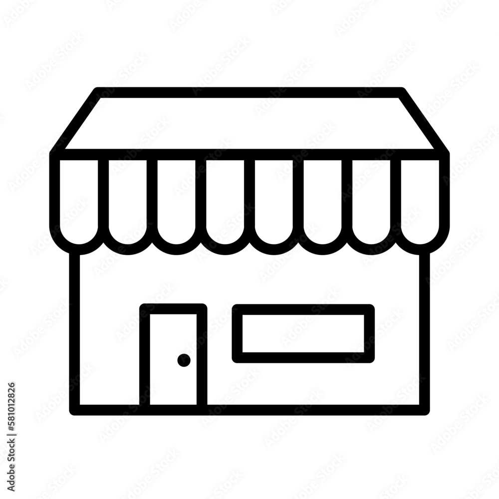 Simple store icon. Cafe or convenience store. Vector.