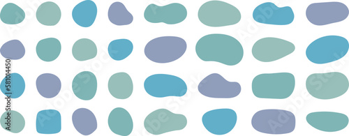 ゆるいフレームセット　抽象的　シェイプ