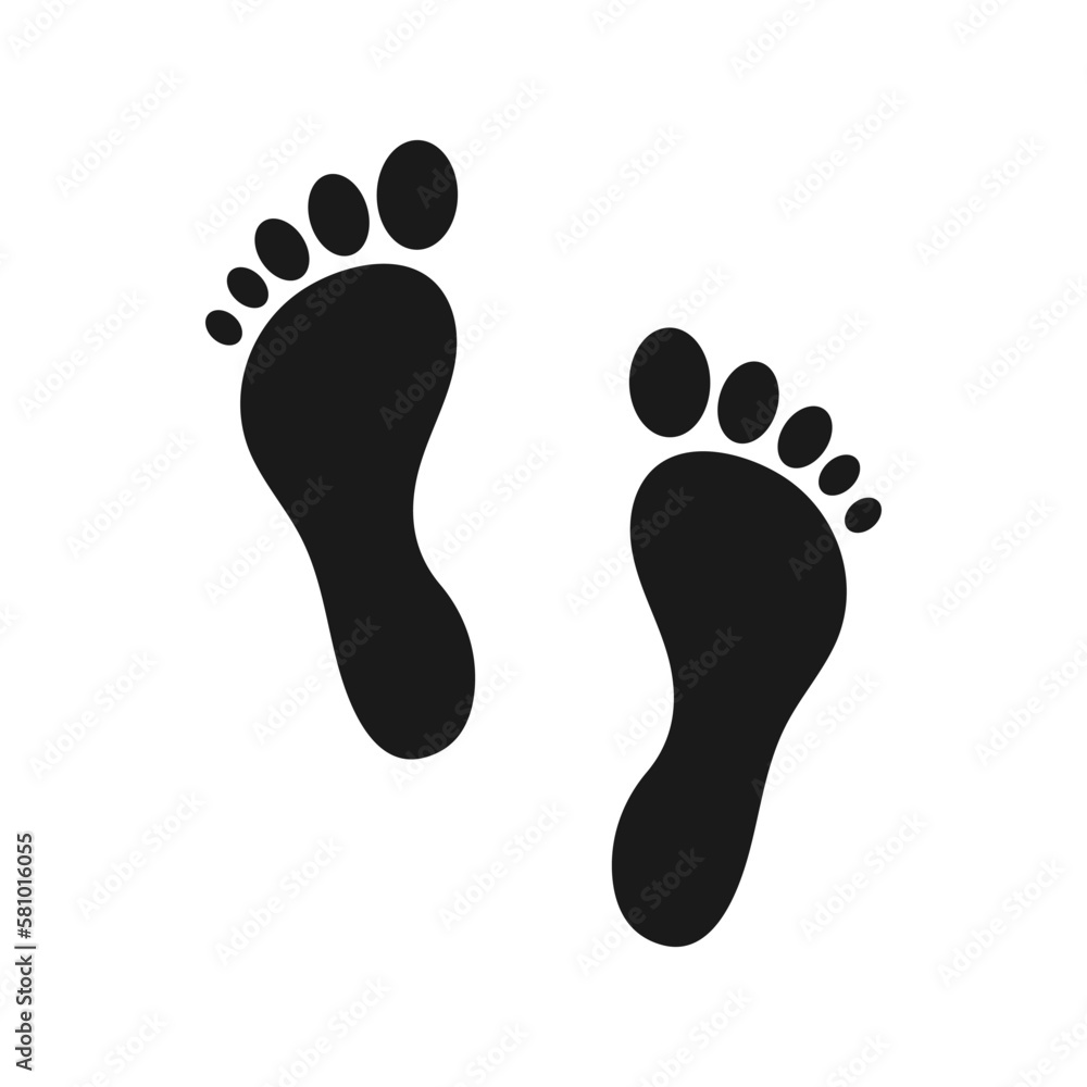 Foot flat design icon. Vector illustration. Foot flat design icon. Vector illustration.