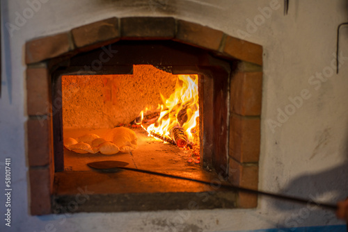 preparation of Sardinian Pane Carasau  Carasau bread  traditional crispy bread of Sardinia  Italy 