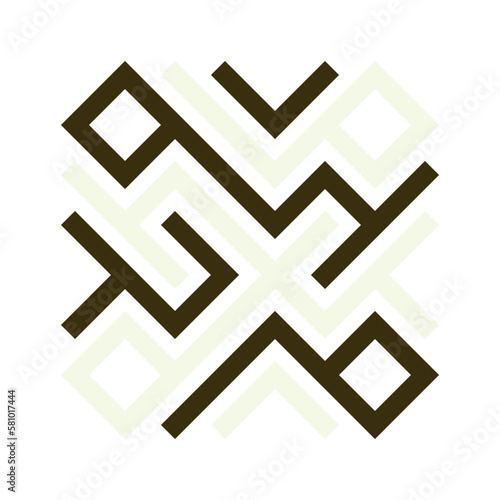 Asemic Glyph writing hieroglyph imitation abstract illustration