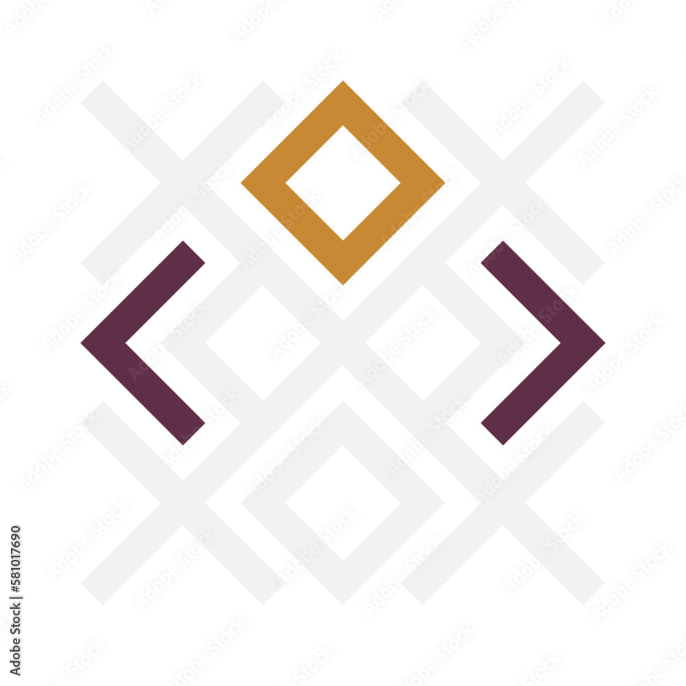 Obraz premium Asemic Glyph writing hieroglyph imitation abstract illustration