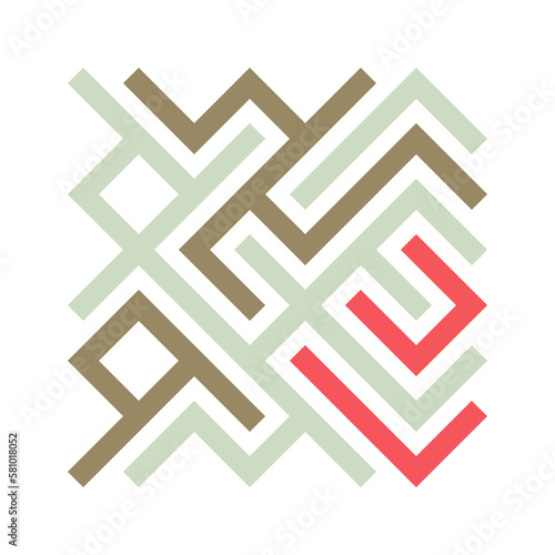 Asemic Glyph writing hieroglyph imitation abstract illustration