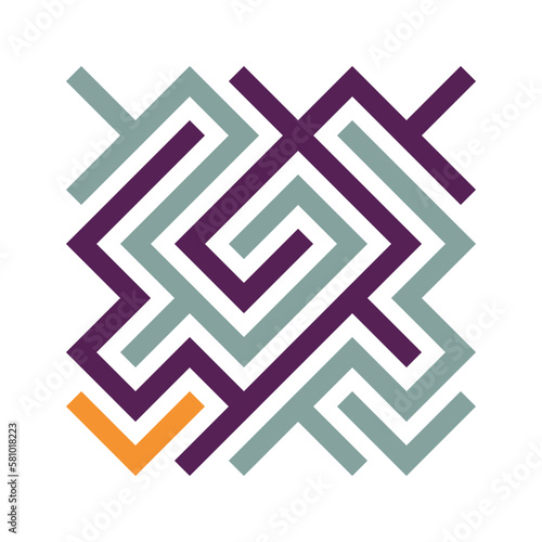 Asemic Glyph writing hieroglyph imitation abstract illustration
