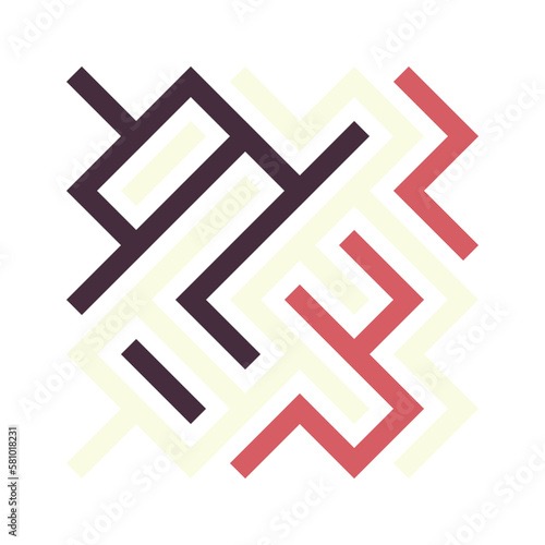 Asemic Glyph writing hieroglyph imitation abstract illustration