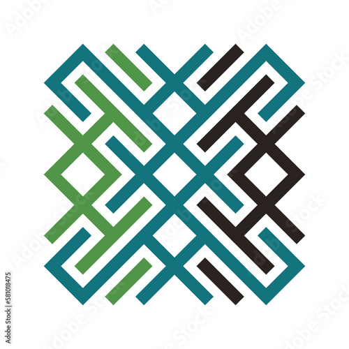 Asemic Glyph writing hieroglyph imitation abstract illustration