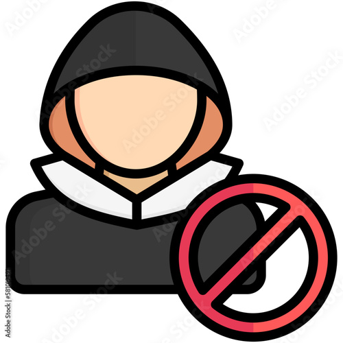 man with laptop, block hacker anonymous icon 