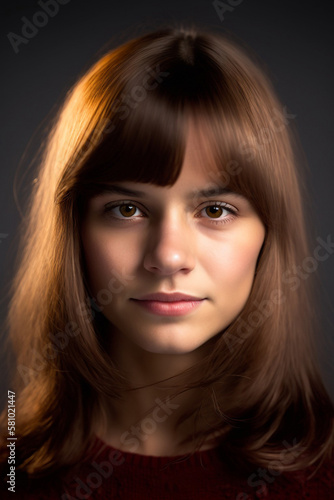 portrait of a young woman, Generative AI