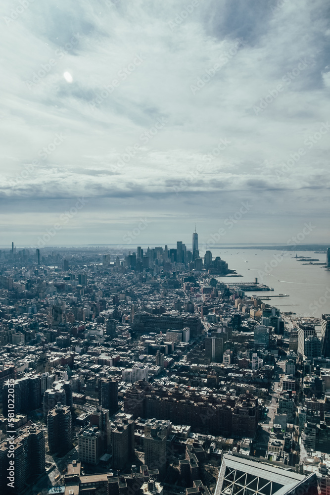 Foto del skyline de Manhattan, Nueva York, Estados Unidos.