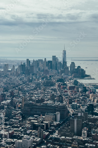 Foto del skyline de Manhattan, Nueva York, Estados Unidos.